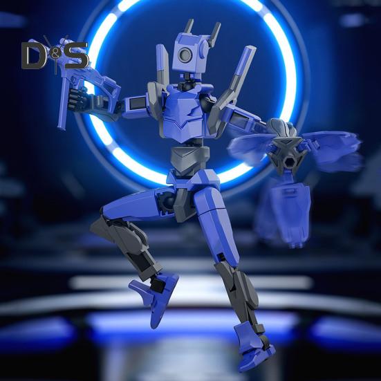 Robot Akciófigura Kiegészítőkkel Mozgatható Ízületek Robot Modell Játék Artikált Bábfigura Otthoni Irodai Dekoráció Dísz