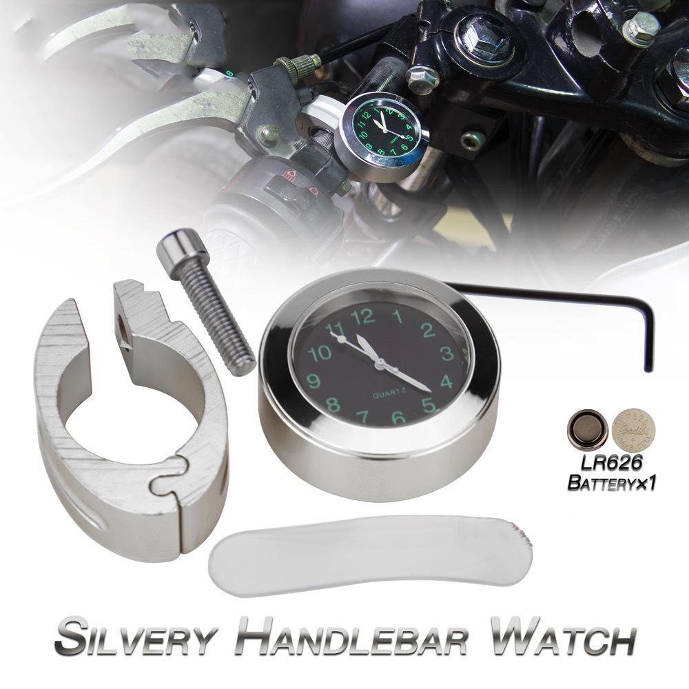 

Водонепроницаемый расписание на руль для мотоцикла светящиеся часы скутер велосипед часы на руль часы из алюминиевого сплава для мотоцикла