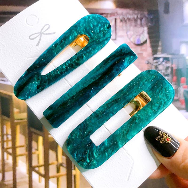 

Корейський модний різнокольоровий ацетат 3 шт./набір заколок для волосся Набір шпильок для жінок Дівчата Заколки Аксесуари Ювелірні вироби Затискачі для волосся Головні убори