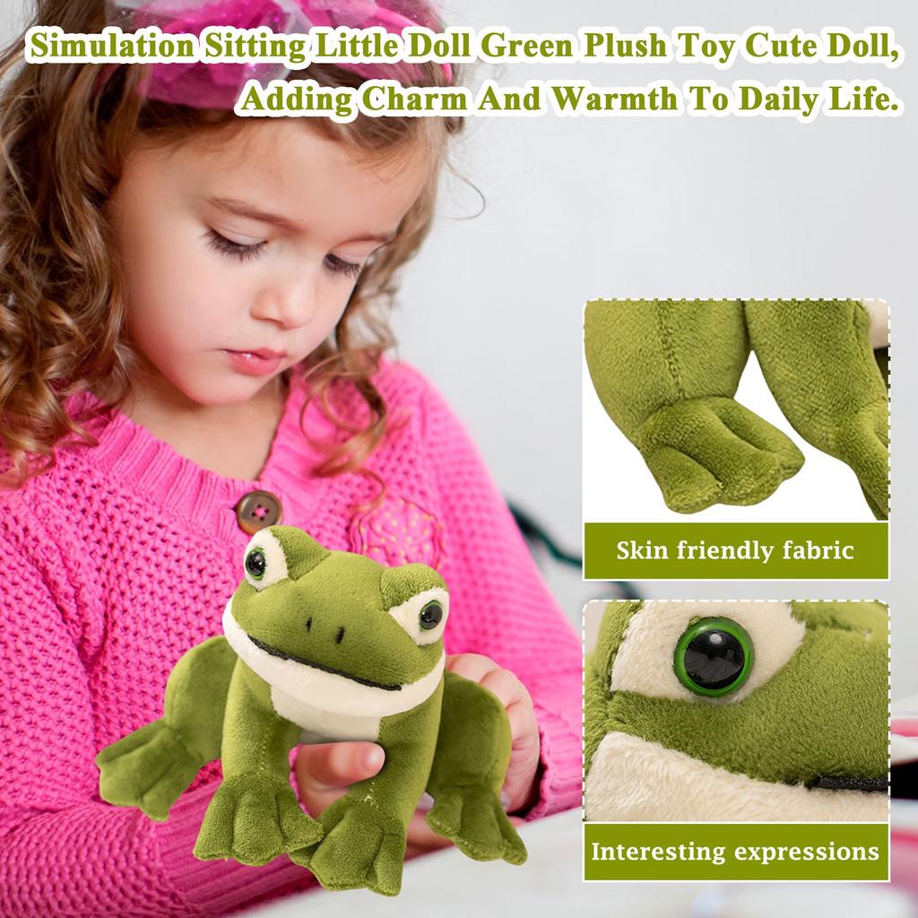 Simulation Sitting Little Doll Green Plush Toy Cute Doll