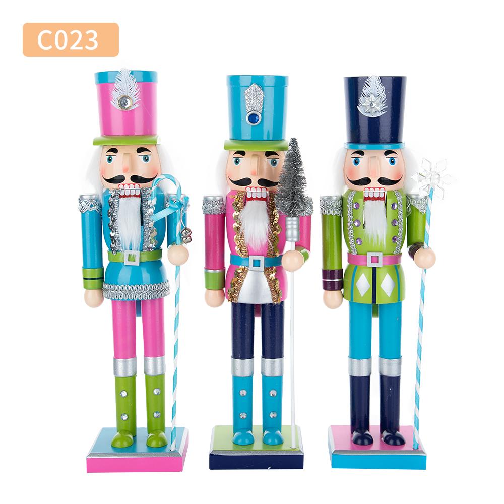 Colorful Candy Style Wooden Nutcracker Ornament