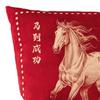 Chinese New Year Cushion Cover Year of The Horse Red Throw Pillow Cover Chinese Zodiac Horse Decorative Pillowcase for Sofa Bed Office Car