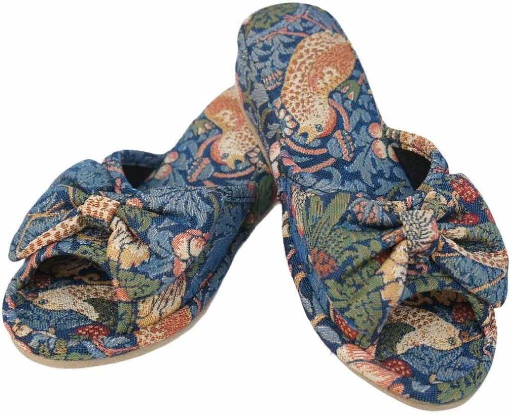 Jennifer Taylor Legs Room Ribbon Perfect for Beauty Salons and Nail William Morris Strawberry Thief "Beautiful Princess" Shoes, Large, Slippers,