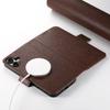 SUTENI J08 For iPhone 16 Plus Case Compatible with MagSafe Cross Texture Leather Wallet Phone Cover