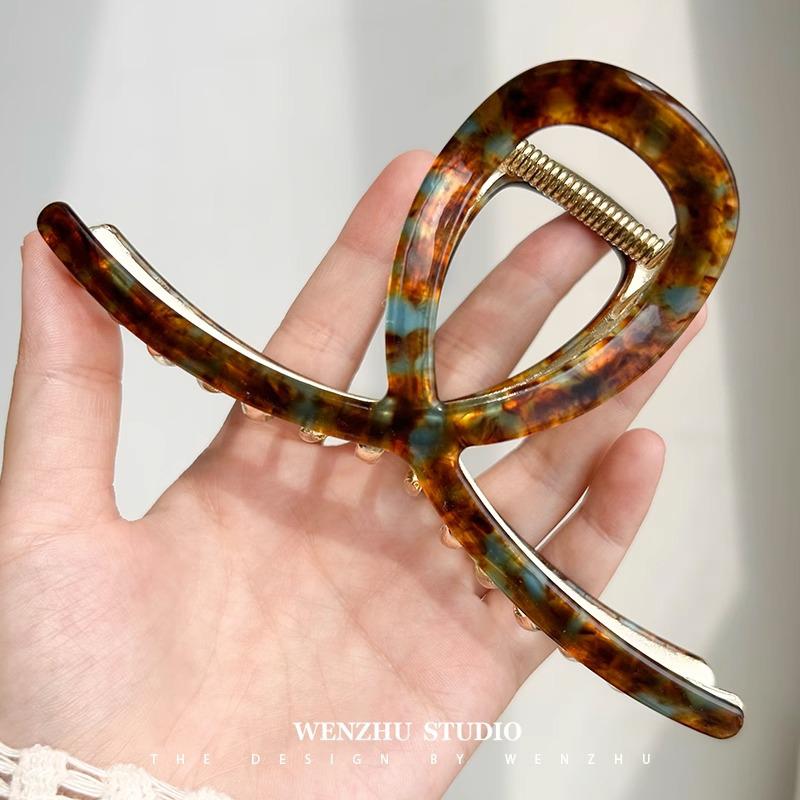 Korean Style Extra Large Acetate Fishtail Hair Claw - Sweet Updo & Ponytail Shark Clip Accessory