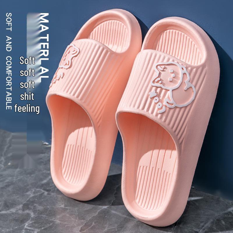 Šťastné červené protiskluzové koupelnové pantofle pro páry - Měkká, silná podrážka pro letní svatby