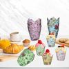 50Pcs Tulip Muffin Cupcake Paper Cups Oilproof Cupcakes Liner Baking Muffin Cup Cake Holder Decorating Tools Muffin Wrap Cases
