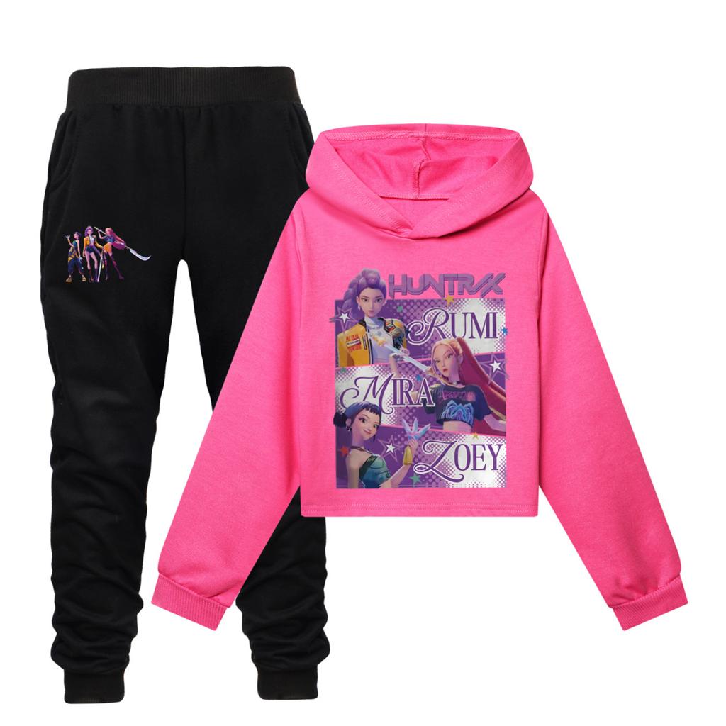 Sommersport T-skjorte og bukser for barn Todelt sportsklærsett Langermet trykket dress