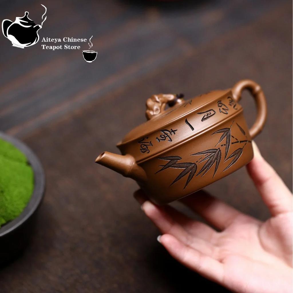 Yixing handmade purple clay pot, raw ore, red gold, vermilion, the Taihu Lake Lake, pink shadow, Chinese style teapot