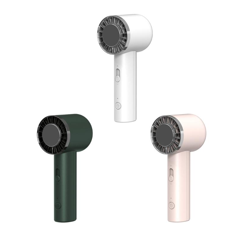 Summer Handheld Fan Adjustable Turbo Mini 2000mAh Battery Rechargeable Personal with Metal Body for Travel Camping