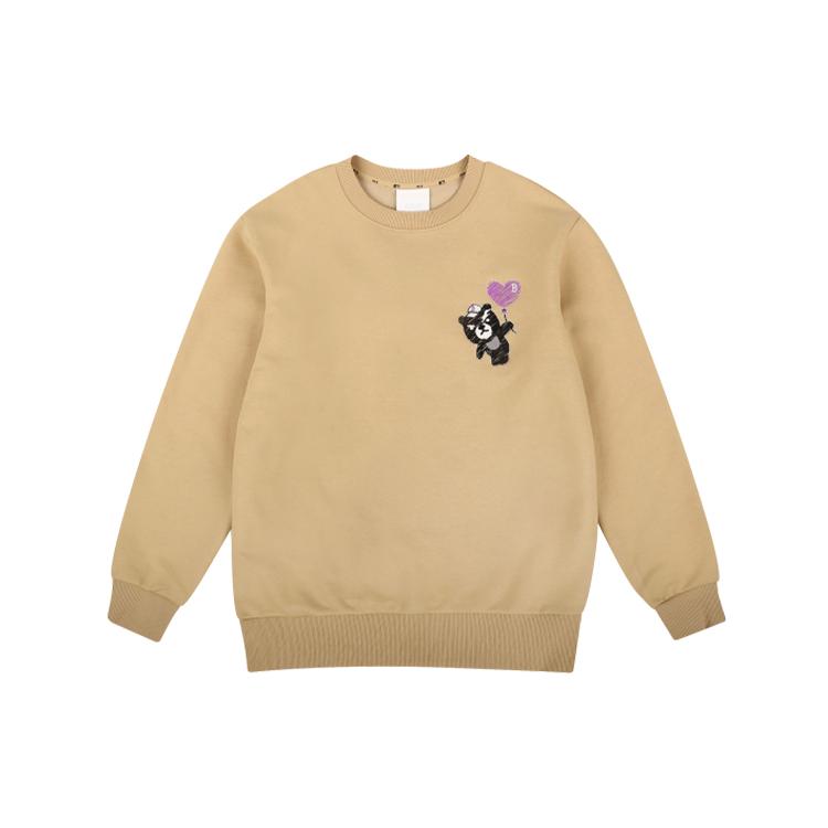 MLB Sweatshirts Unisex Khaki Crew Neck Moderate Regular 31MTC2111-43B S