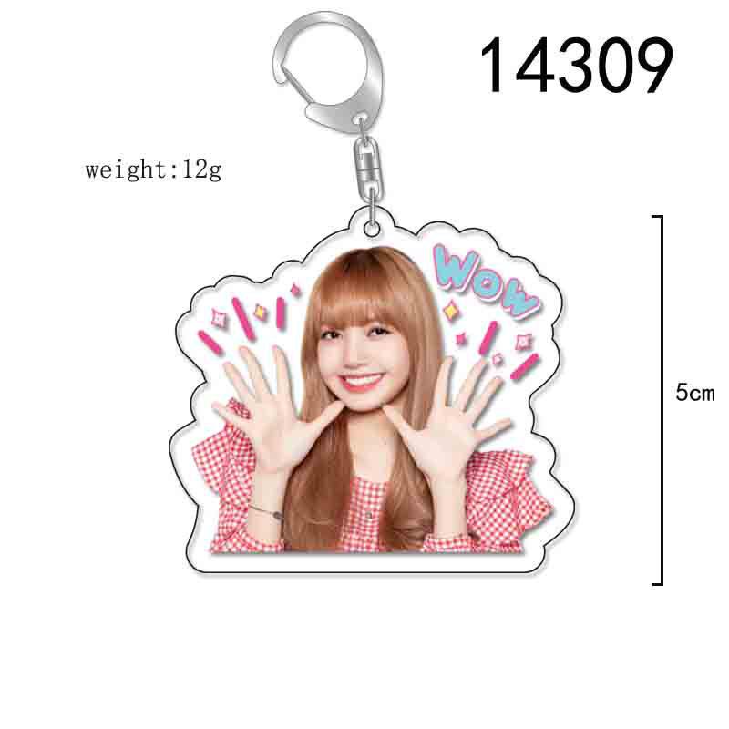 BLACKPINK Acrylic Double-Sided Keychain: Lisa, Jisoo, Jennie, Rosé