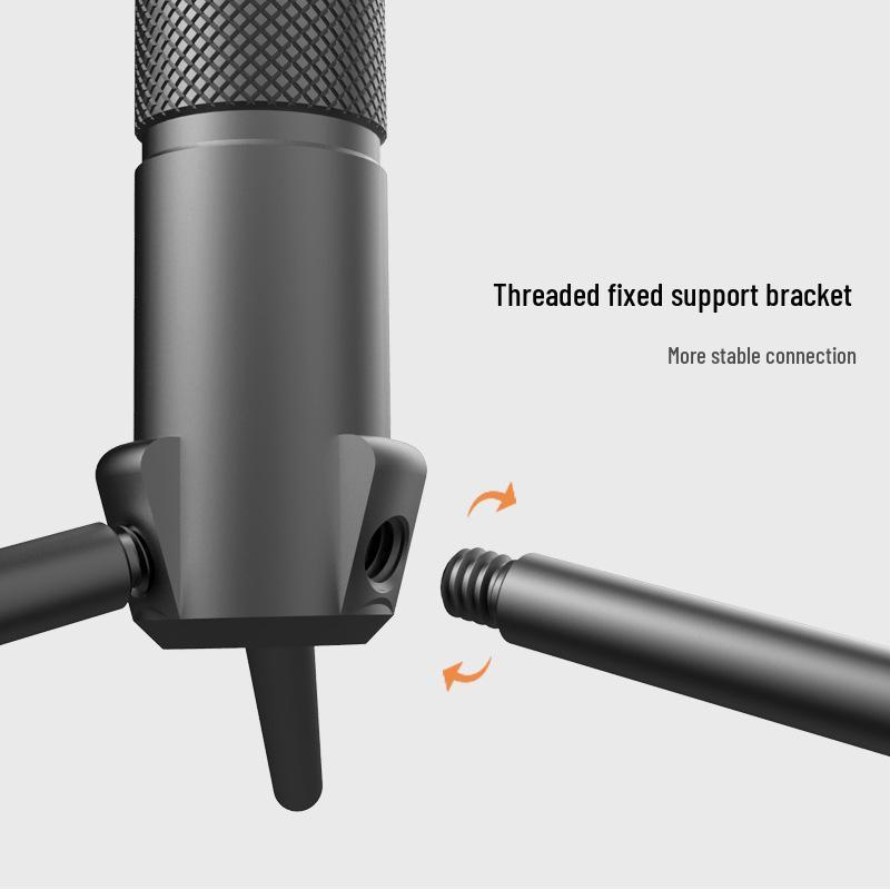 Multifunctional Outdoor Tripod: Aluminum Alloy Spike with Ball Head for Camping, Lighting, and Camera/Live Streaming