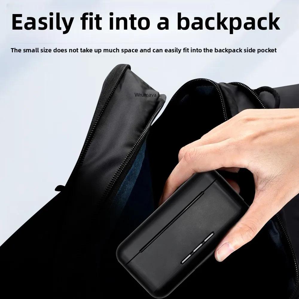 New 3 Slots Battery Charger Portable Charging Case for GoPro Hero 09 10 11 12 with LED Display Magnetic Lid Pocket Sized