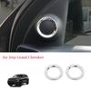 2x Front Door Speaker Ring Trim for Jeep Grand Cherokee 2011+ Accessories Chrome