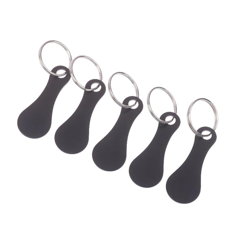 5 Piezas Token de Carrito de Compras Llavero de Llave de Carrito Creativo Cuarto Supermercado de Comestibles Portallaves Acero Inoxidable Colgante de Llaves