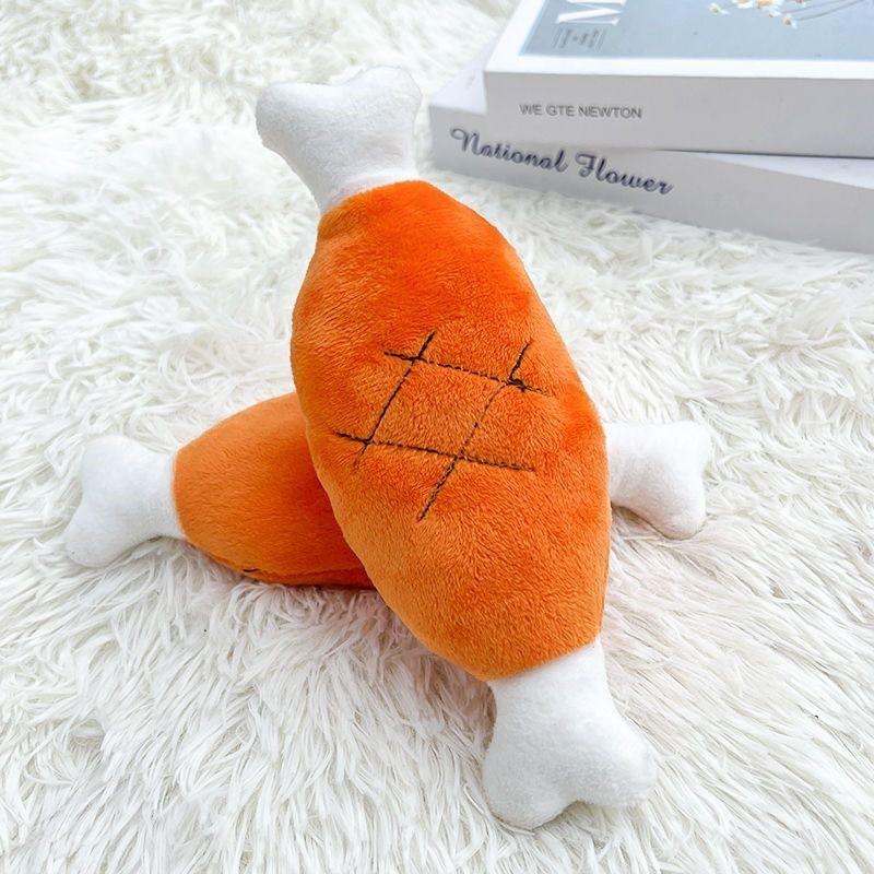 Plush Pet Toy Dogs Cats Durable Squeaky Carrot Shape Chew Soft Rabbit Fur Material Interactive Self-Entertainment