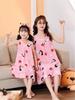 Mother-Daughter Cotton Silk Sleeveless Nightgown for Girls: Wide Shoulder Home Dress