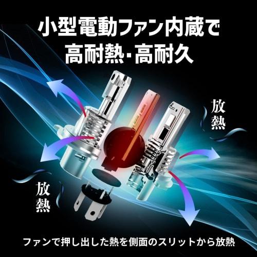 HID Shop H4 LED Headlight 21600cd (Candela) Explosive Light White Vehicle Inspection Compatible No Wiring Genuine Size 12V 2 Pieces 1 Set S Series