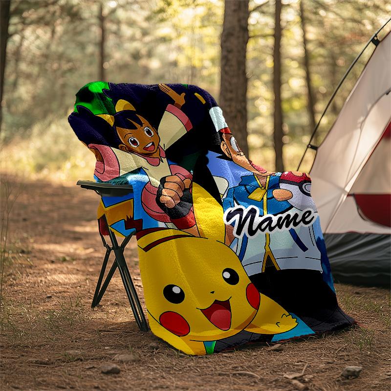 Customizable Pika Throw Blanket – Personalized Name, All-Season Cozy Snug Blanket, Machine Washable, Personalized Blanket