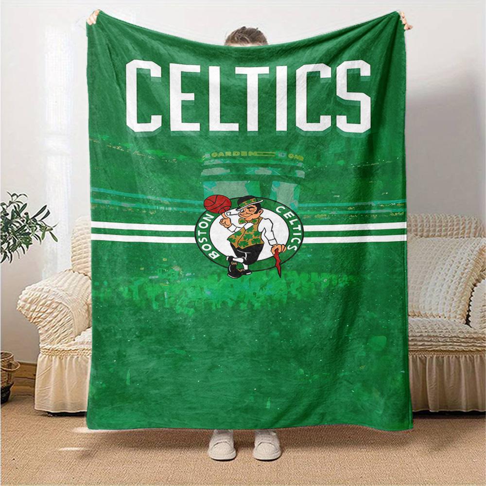 1pc Blanket - Boston Celtics logo Print Design,Lightweight Blanket for Sofa,Bed- Soft &Warm,Gift for All Seasons