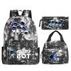 Game Astro bot peripheral printing fashion primary and secondary school students schoolbag three-piece set multi-function large capacity