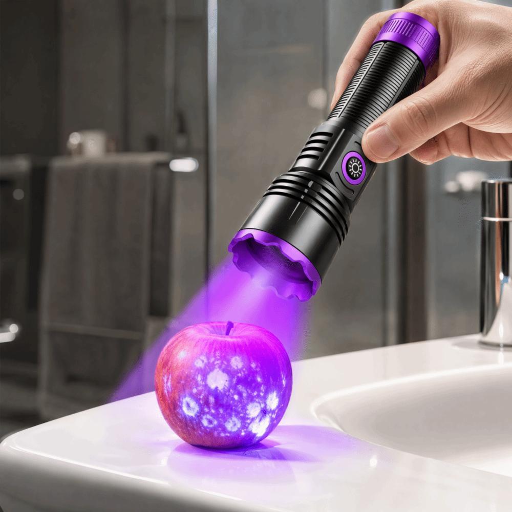 Rechargeable Blacklight LED Flashlight Shortwave UV Flashlight Lamps 365nm UV Flashlight  Camping