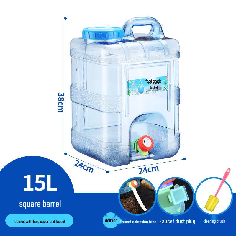 Portable Food Grade Water Storage Container with Faucet for Outdoor Camping and Self-Driving Tours