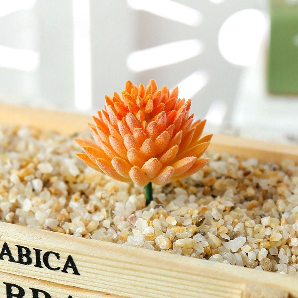 2pcs DIY Artificial Succulent Plants Mini Simulated Floral Plants  Garden