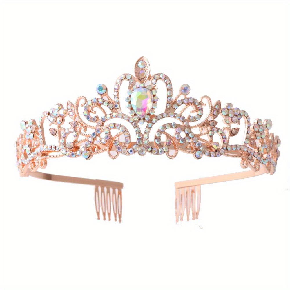Crystal Crown Tiara With Comb Rhinestone Prom Diadem Headband For Women Bridal Wedding Hair Accessories Jewelry Tiara And Crowns