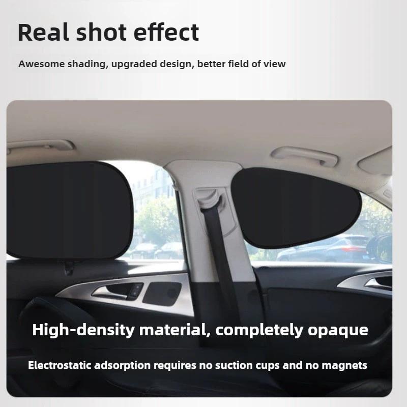 Car Side Window Curtain Universal Foldable Auto Sun Shade Cover Front Rear Side Window Shield Private Anti Sun UV