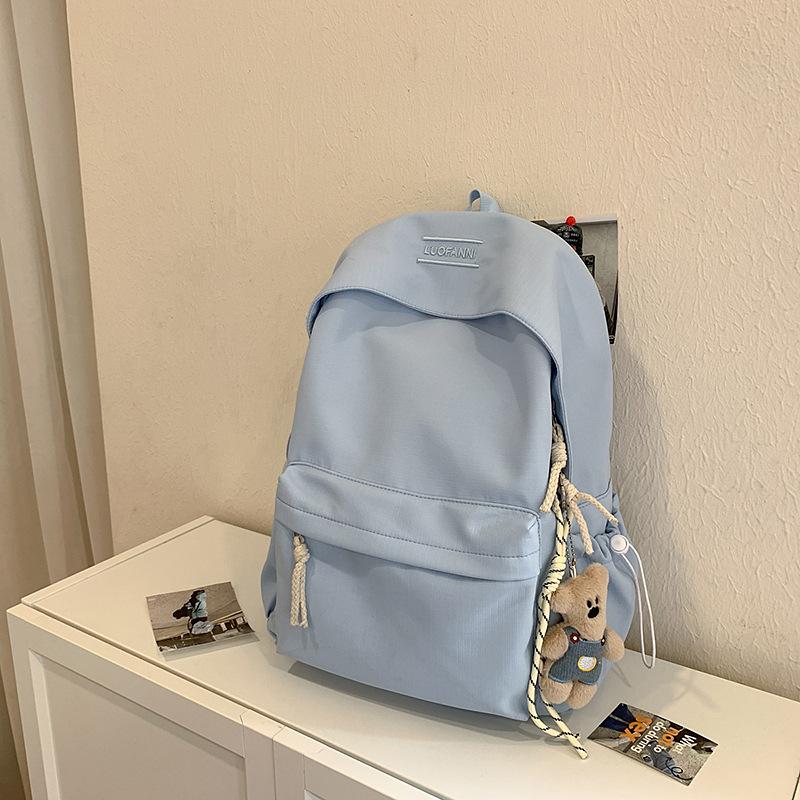 Schoolbag Korean version Mori large-capacity schoolbag for female junior high school and high school students, light casual backpack, simple solid