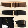 Trendy Suede Leather Wide Belt Casual Business Waist Strap Retro Pin Buckle Waistband  Gifts