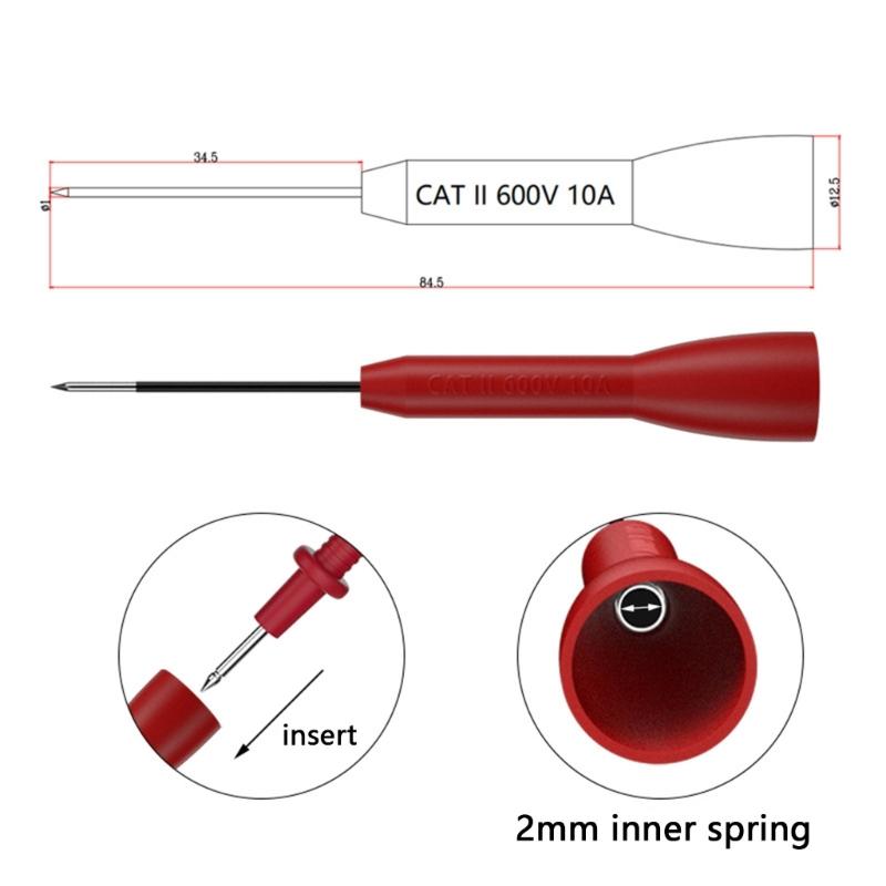 Strong  Insulated Banana Plugs Test Probes Featuring Alligators Clip & Heat Resistant Designs Electrical Test Probes Set