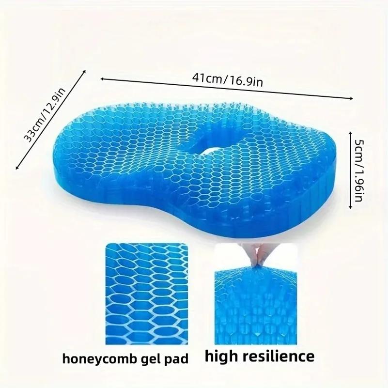 Cojín de Silla de Gel de Panal Engrosado para el Hogar, Viajero, Oficina, Asiento Prolongado de Silicona, Cojín de Asiento de Verano, Almohadilla de Hielo para Asientos en Casa