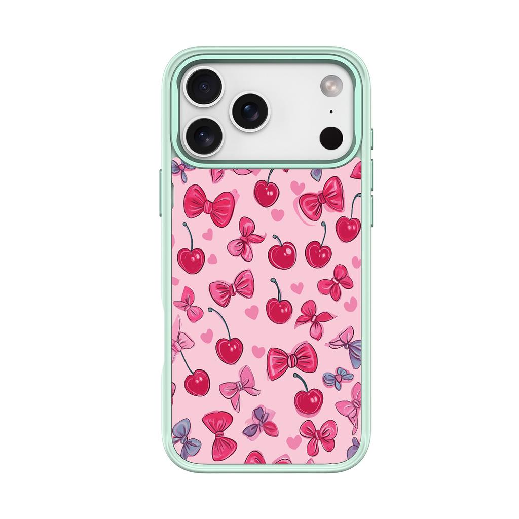 Applicable to Apple 17 mobile phone case, advanced sense 16 replaceable back plate 15promax magnetic mobile phone case, colorful cherry.