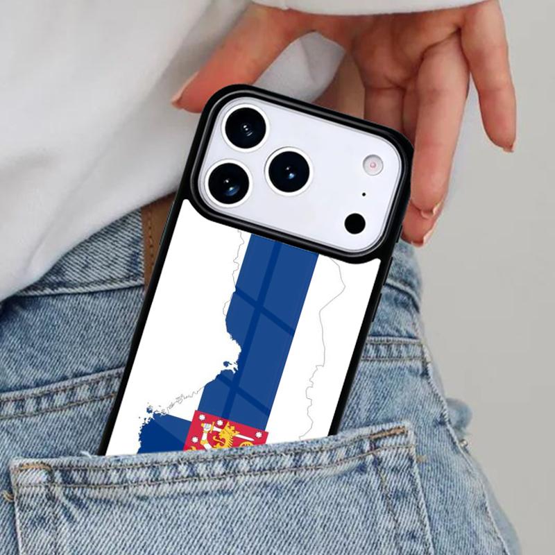 Finland Flag Phone Case for iPhone 16e 15 14 13 12 17 Pro Max Plus Air 17pro Cover Coque
