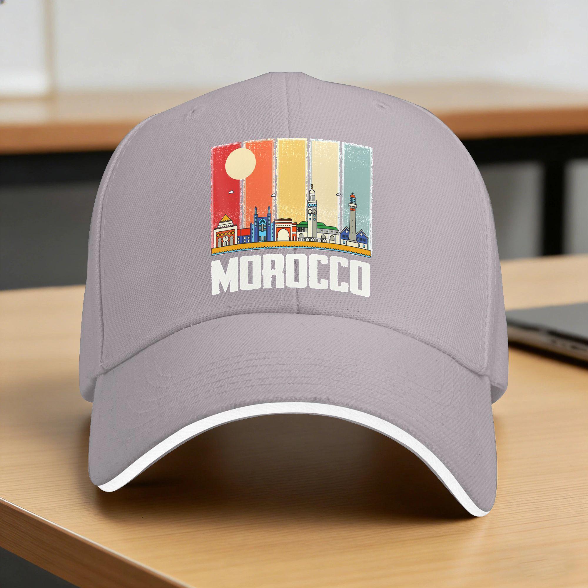 YIRAN Dayang hat Zomer Afrika Marokko Skyline Marokkanen Afrikaans Souvenir Gibraltar Baseballpet Koppels Vrouwen Dropshipping Baseballpetten One Size