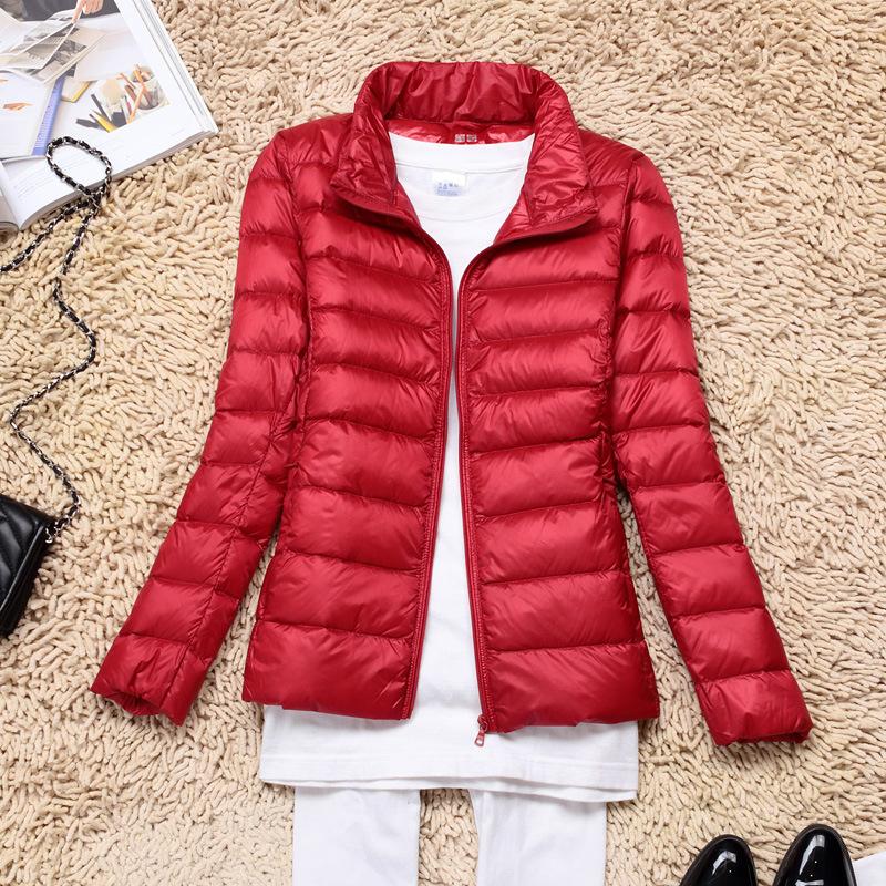 Women Spring Jacket Fashion Short Lightweight Packable Puffer Coats Down Warm Slim Fit