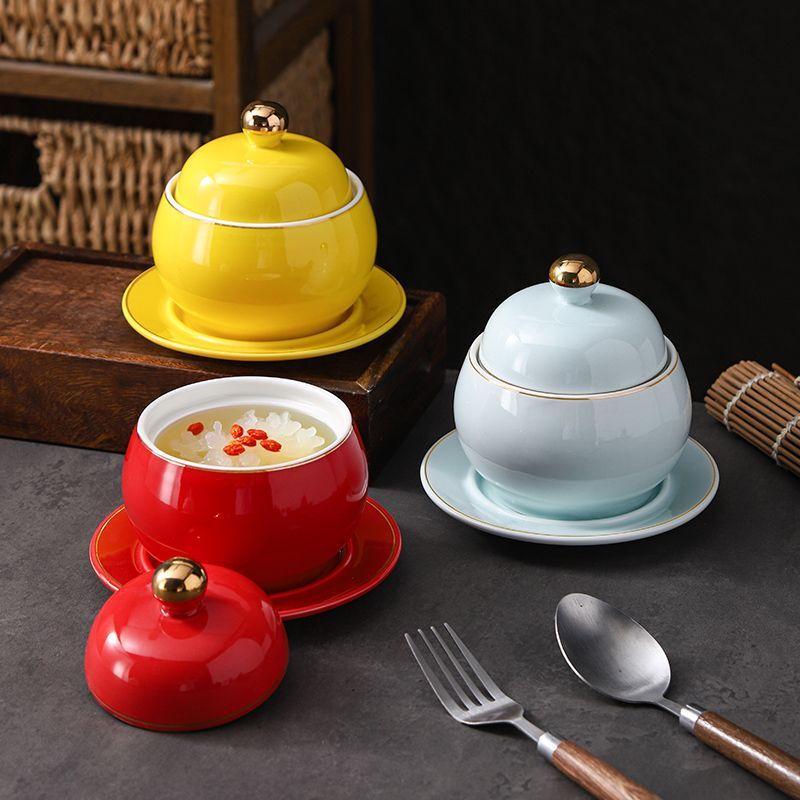 ZISIZ Kommersiell Keramisk Dessert- och Soppskål Set