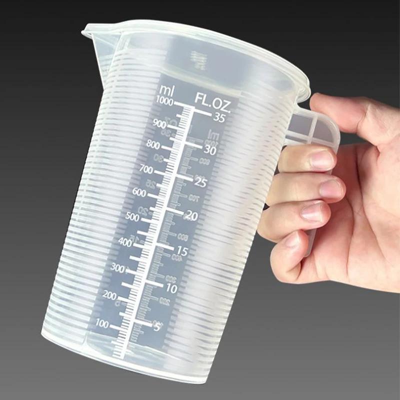 100-5000ml Plastic Measuring Cup with Lid Graduated Liquid Container Kitchen Clear Baking Measuring Tools High Volume
