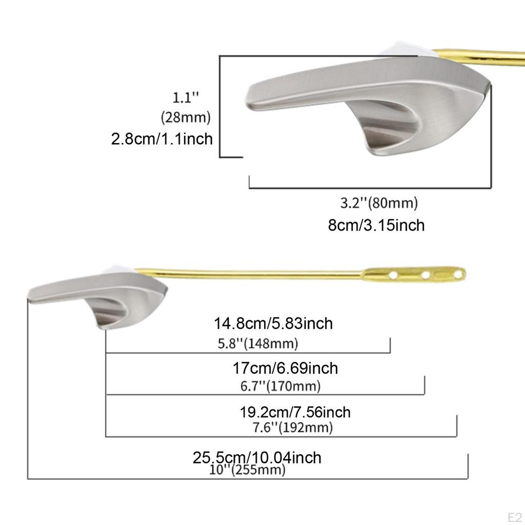 Front Mount Toilet Handle Flushing System Parts Replacement Fittings for