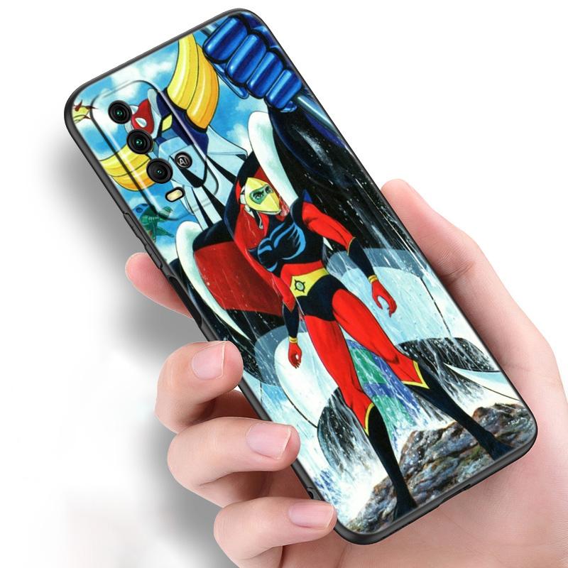 UFO Robot Grendizer Silicone Phone Case For Xiaomi Redmi Note 11 10 9 8 Pro 11T 10T 10S 9S 8T 9 9A 9C 9T Black Soft Cover Coque