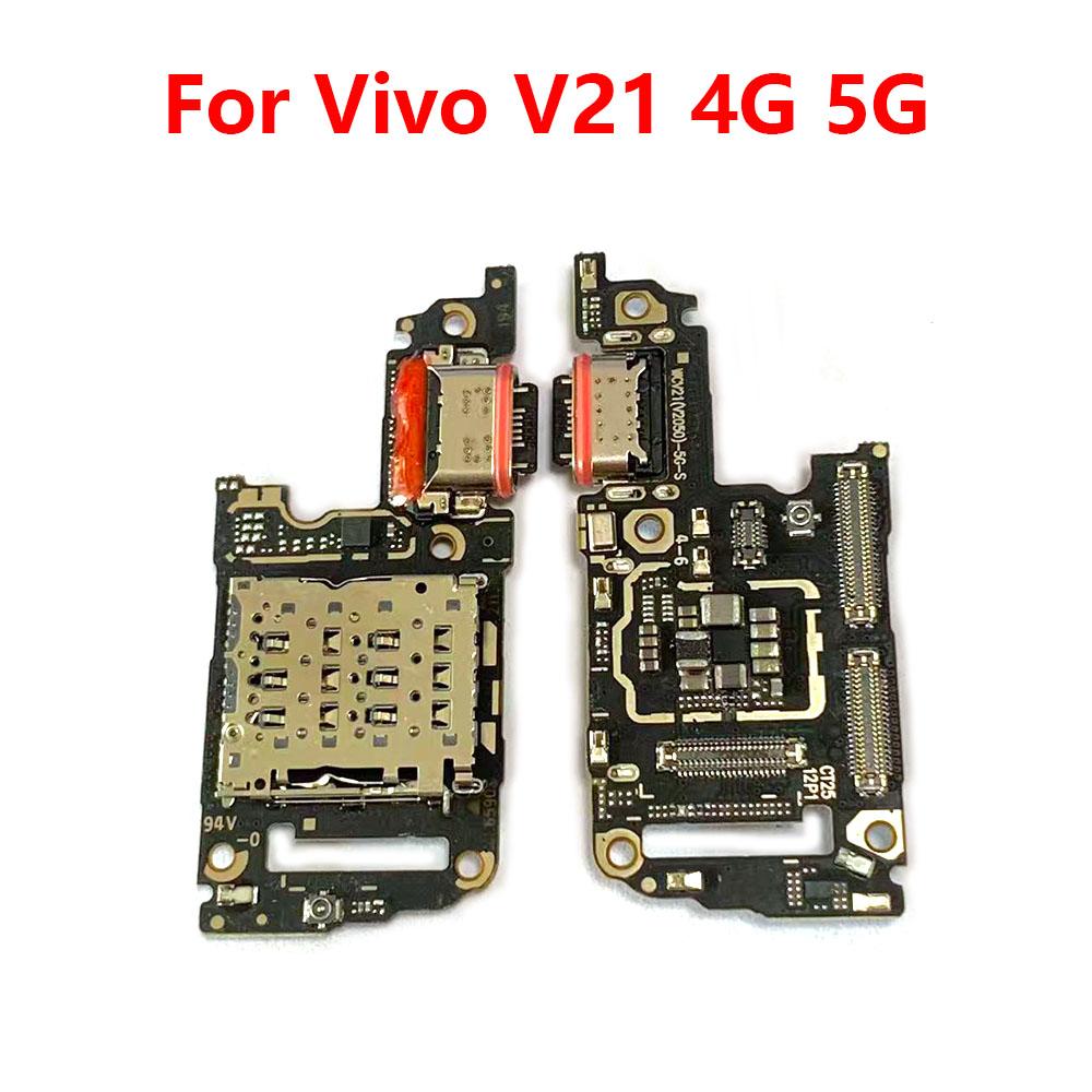 

For Vivo V21 4G 5G USB Charging Board Dock Port Microphone Module Flex Cable For V21 4G 5G