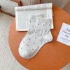 Women's Summer Polka Dot Mid-Calf Lace Socks - Japanese College Style