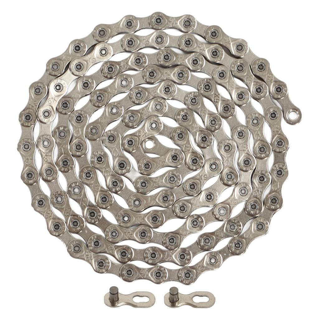 Bicycle Chain Stainless Steel 9s Variable Speed Chain with Articulating Buckle for Mountain Road