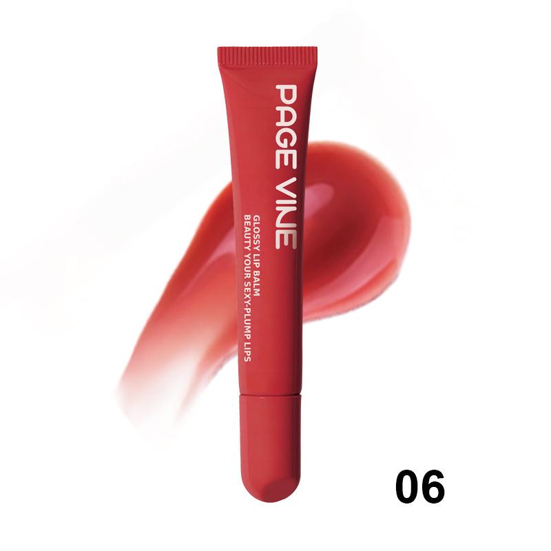 PAGE VINE Polypeptide Lip Gloss: Moisturizing, Plumping Lip Glaze with Water-Light Shine