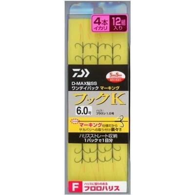 Daiwa Daiwa  D Max Ayu Ss One Day PacK MarKing Fluoroharis  3 squiD  4 squiD HooKs  K 6.0  4 squiD