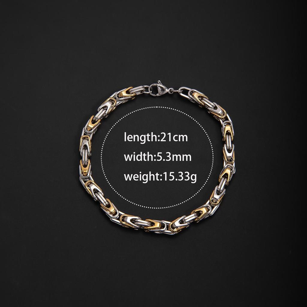 Rhombus Emperor Stainless Steel Bracelet - High-end Trendy Fashion Chain