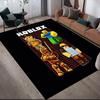 Roblox Flannel Printed Carpet, Home Sofa Decoration for Living Room & Bedroom, Non‑Slip Play Flannel Floor Mat for Game Room